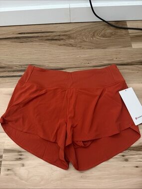 lululemon athletica Women’s Layered Athletic Shorts — Rust Orange